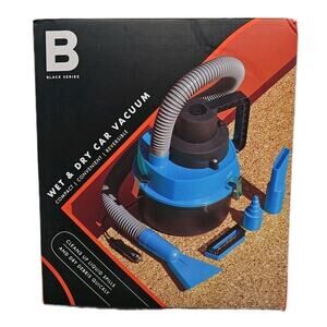 Black Series Portable Wet & Dry Car Vacuum • Black/Blue • NIB [153]